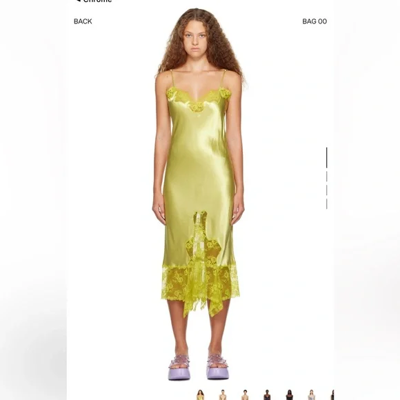 Collina Strada Green Ammi Midi Dress Size M NWT Never Worn - Picture 1 of 7